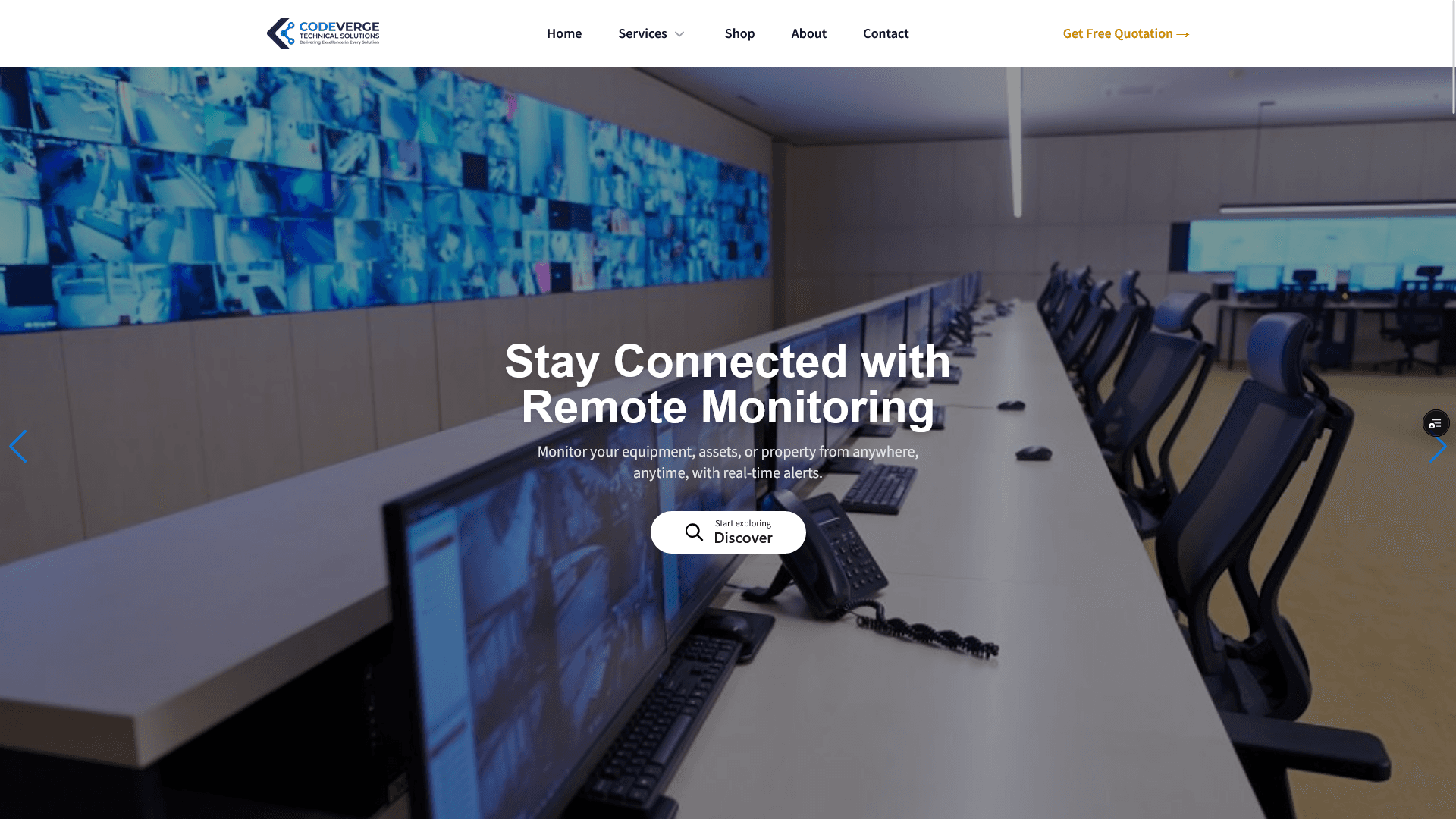 Codeverge Technical Solutions website on desktop